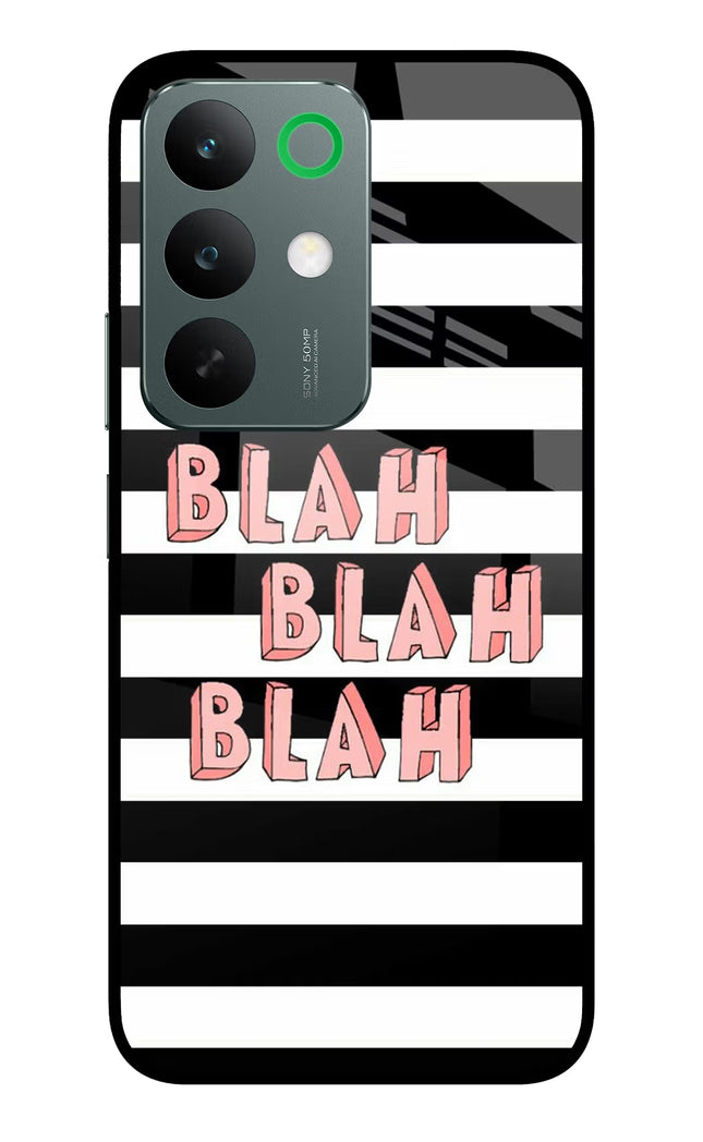 Blah Blah Blah Realme C85 5G Glass Case Back Cover by Casekaro