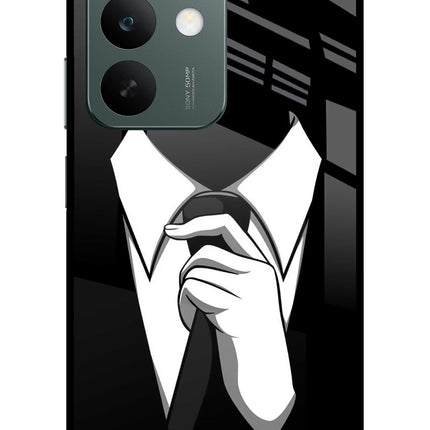 Black Tie Realme C85 5G Glass Case Back Cover by Casekaro