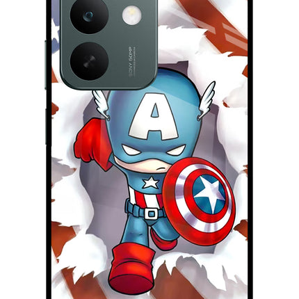 Captain America Realme C85 5G Glass Case Back Cover by Casekaro