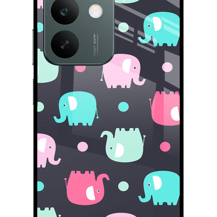 Elephants Realme C85 5G Glass Case Back Cover by Casekaro