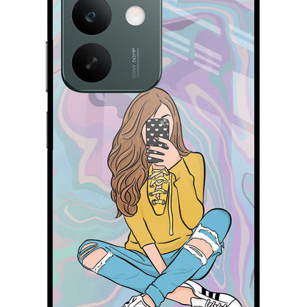 Selfie Girl Realme C85 5G Glass Case Back Cover by Casekaro