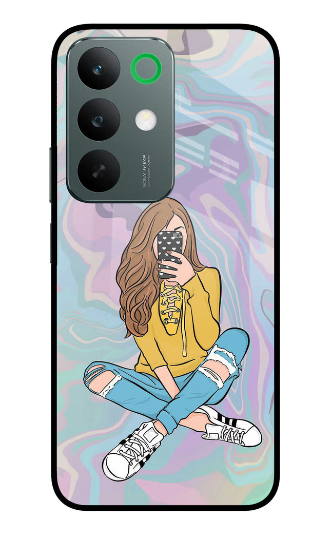 Selfie Girl Realme C85 5G Glass Case Back Cover by Casekaro