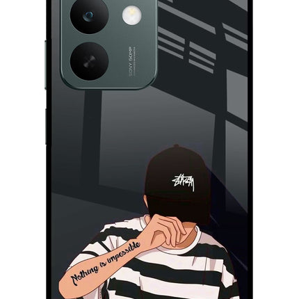 Aesthetic Boy Realme C85 5G Glass Case Back Cover by Casekaro
