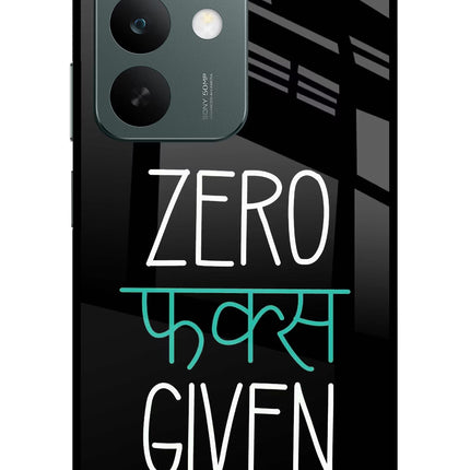 Zero Fucks Given Realme C85 5G Glass Case Back Cover by Casekaro
