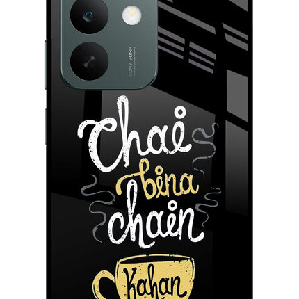 Chai Bina Chain Kaha Re Realme C85 5G Glass Case Back Cover by Casekaro