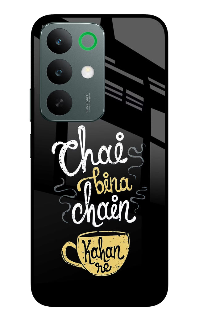 Chai Bina Chain Kaha Re Realme C85 5G Glass Case Back Cover by Casekaro