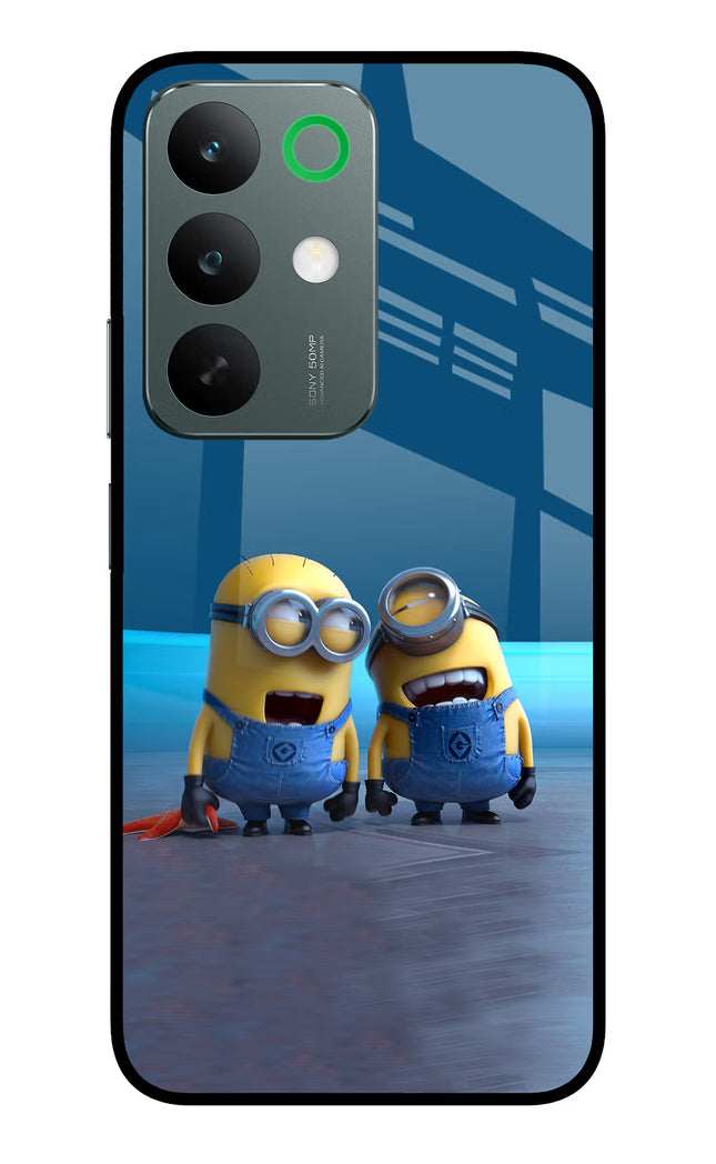 Minion Laughing Realme C85 5G Glass Case Back Cover by Casekaro