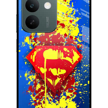 Superman logo Realme C85 5G Glass Case Back Cover by Casekaro