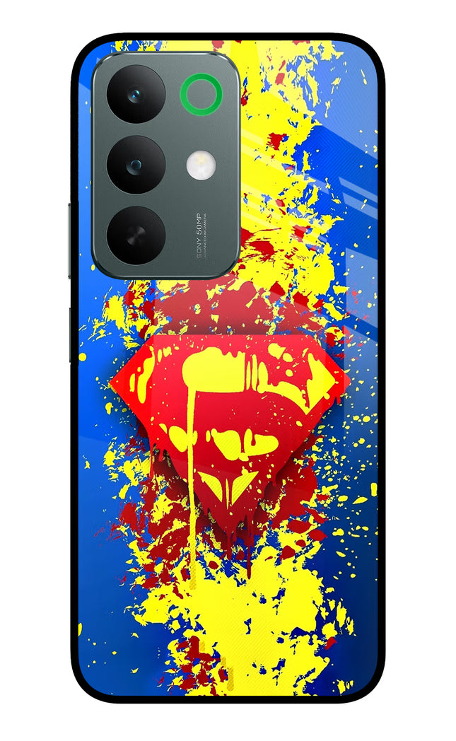 Superman logo Realme C85 5G Glass Case Back Cover by Casekaro