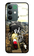 Ride More Worry Less Realme C85 5G Glass Case Back Cover by Casekaro