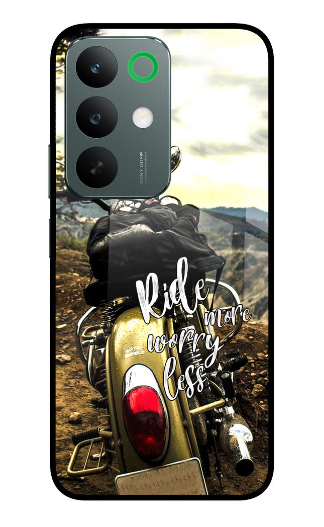 Ride More Worry Less Realme C85 5G Glass Case Back Cover by Casekaro
