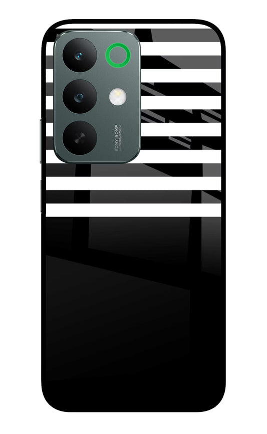 Black and White Print Realme C85 5G Glass Case