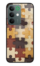 Wooden Puzzle Realme C85 5G Glass Case Back Cover by Casekaro