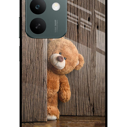 Teddy Wooden Realme C85 5G Glass Case Back Cover by Casekaro