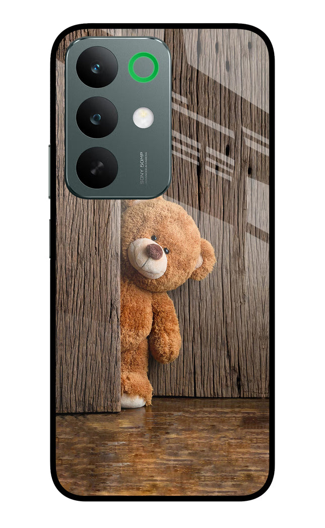 Teddy Wooden Realme C85 5G Glass Case Back Cover by Casekaro