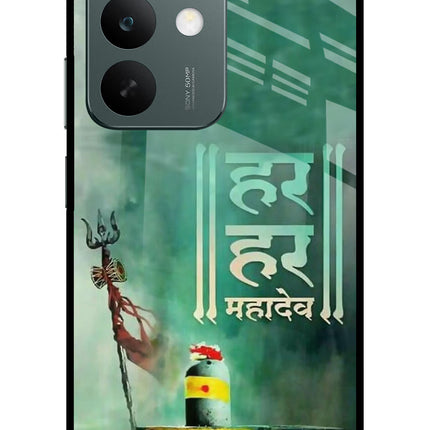 Har Har Mahadev Shivling Realme C85 5G Glass Case Back Cover by Casekaro