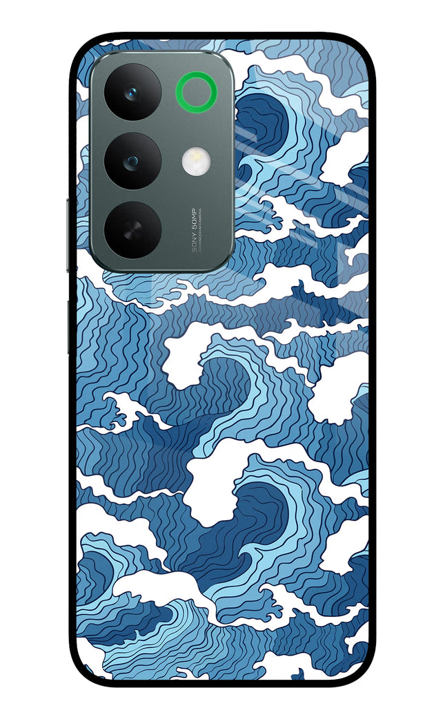 Blue Waves Realme C85 5G Glass Case Back Cover by Casekaro