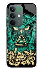 Green Owl Realme C85 5G Glass Case Back Cover by Casekaro