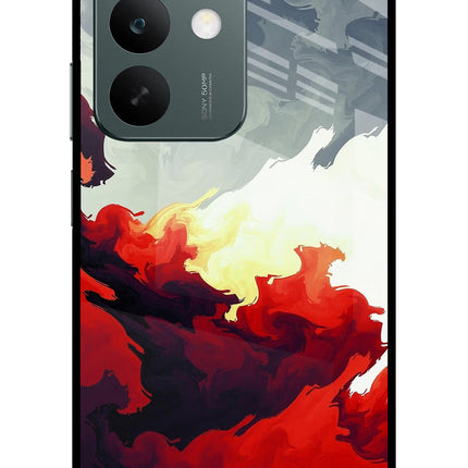 Fire Cloud Realme C85 5G Glass Case Back Cover by Casekaro