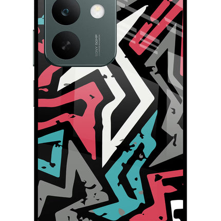 Geometric Graffiti Realme C85 5G Glass Case Back Cover by Casekaro
