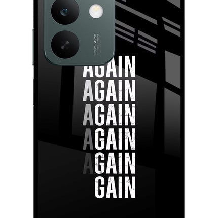 Again Again Gain Realme C85 5G Glass Case Back Cover by Casekaro