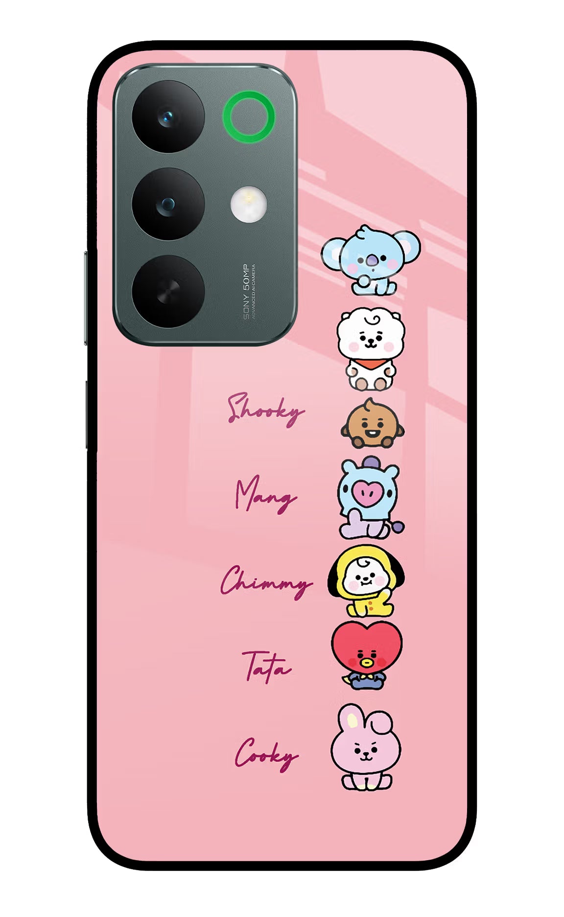 BTS names Realme C85 5G Glass Case