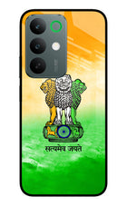 Satyamev Jayate Flag Realme C85 5G Glass Case Back Cover by Casekaro