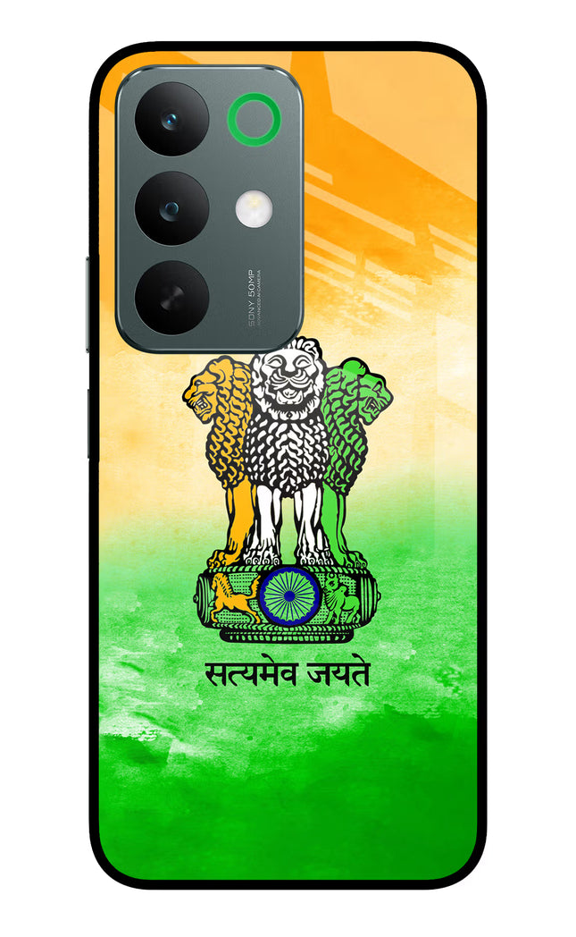 Satyamev Jayate Flag Realme C85 5G Glass Case Back Cover by Casekaro