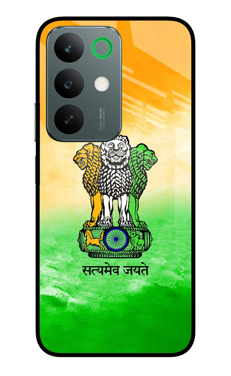 Satyamev Jayate Flag Realme C85 5G Back Cover, Glass case