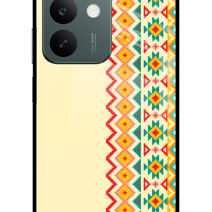 Ethnic Seamless Realme C85 5G Glass Case Back Cover by Casekaro