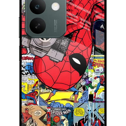 Spider Man Realme C85 5G Glass Case Back Cover by Casekaro