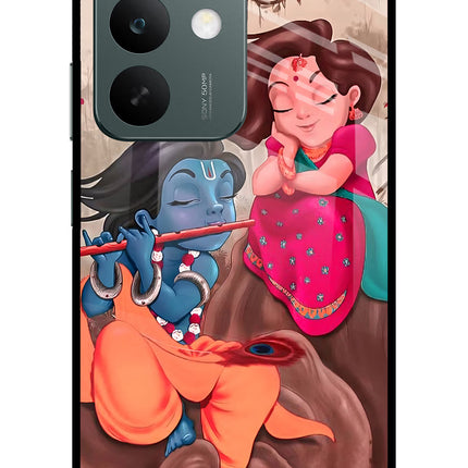 Radhe Krishna Realme C85 5G Glass Case Back Cover by Casekaro