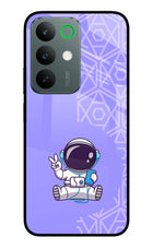 Cute Astronaut Chilling Realme C85 5G Glass Case Back Cover by Casekaro