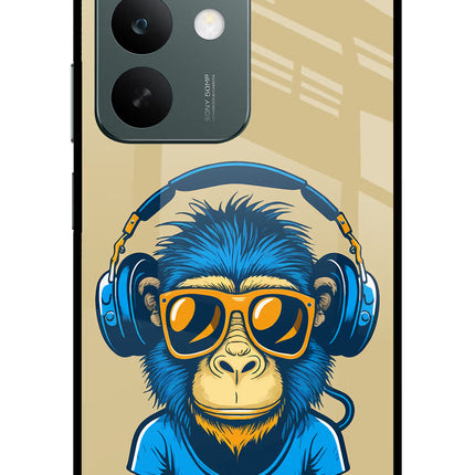 Monkey Headphone Realme C85 5G Glass Case Back Cover by Casekaro