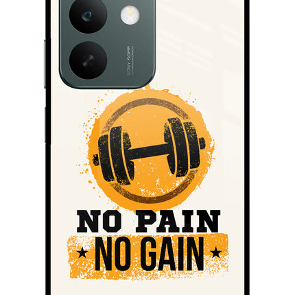 No Pain No Gain Realme C85 5G Glass Case Back Cover by Casekaro