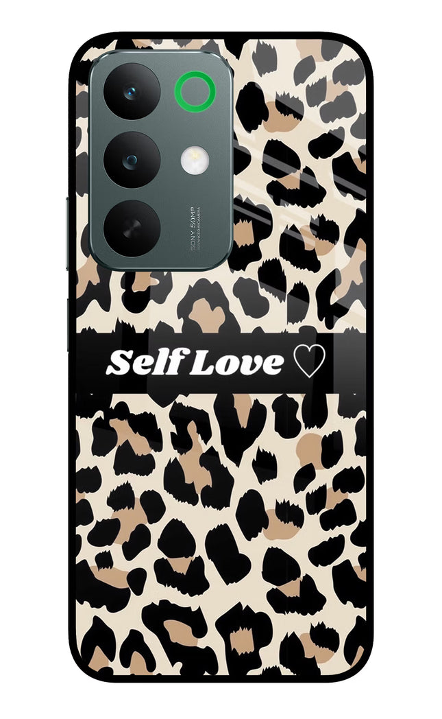 Leopard Print Self Love Realme C85 5G Glass Case Back Cover by Casekaro
