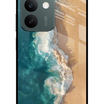 Ocean Beach Realme C85 5G Glass Case Back Cover by Casekaro