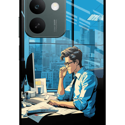 Focused Hustler (AI Generated) Realme C85 5G Glass Case Back Cover by Casekaro