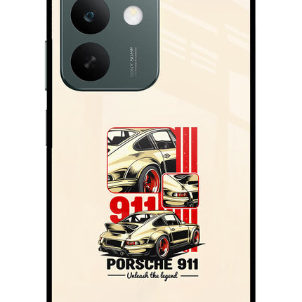 Classic Porsche 911 Realme C85 5G Glass Case Back Cover by Casekaro