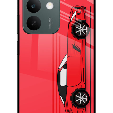 Red Velocity Realme C85 5G Glass Case Back Cover by Casekaro
