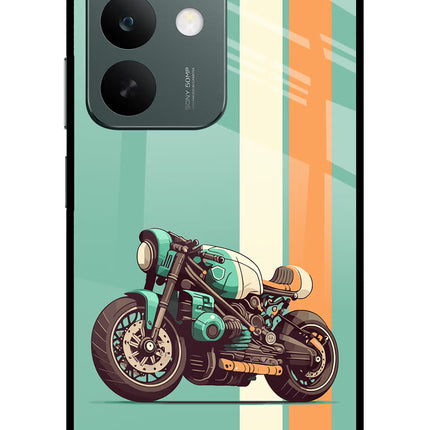 Striped Moto Drift Realme C85 5G Glass Case Back Cover by Casekaro