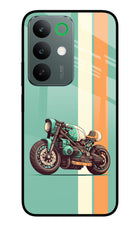 Striped Moto Drift Realme C85 5G Glass Case Back Cover by Casekaro