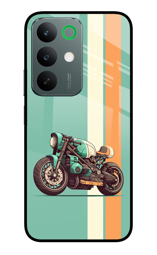 Striped Moto Drift Realme C85 5G Glass Case Back Cover by Casekaro