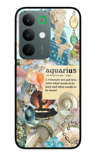 Aquarius Zodiac Realme C85 5G Glass Case Back Cover by Casekaro