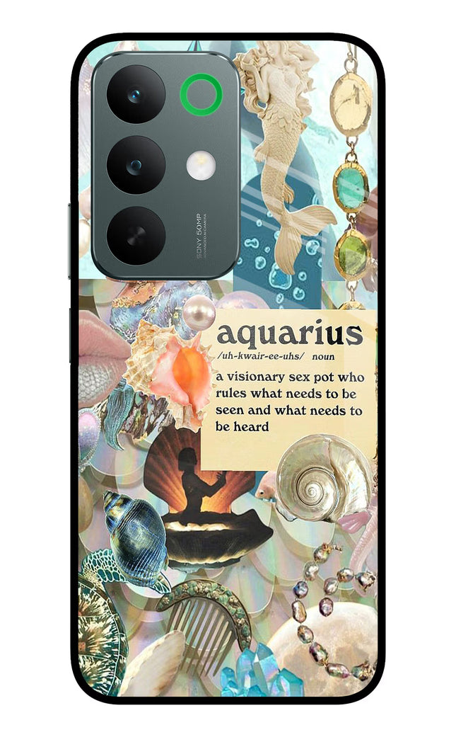 Aquarius Zodiac Realme C85 5G Glass Case Back Cover by Casekaro