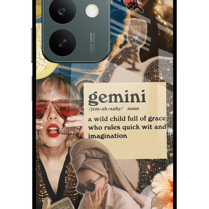Gemini Zodiac Realme C85 5G Glass Case Back Cover by Casekaro
