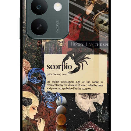 Scorpio Zodiac Realme C85 5G Glass Case Back Cover by Casekaro