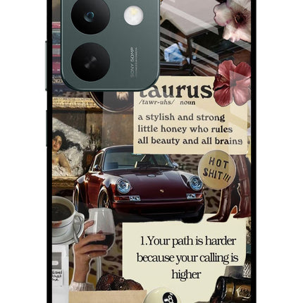 Taurus Zodiac Realme C85 5G Glass Case Back Cover by Casekaro