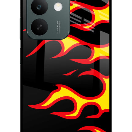 Side Sweep Flames Realme C85 5G Glass Case Back Cover by Casekaro