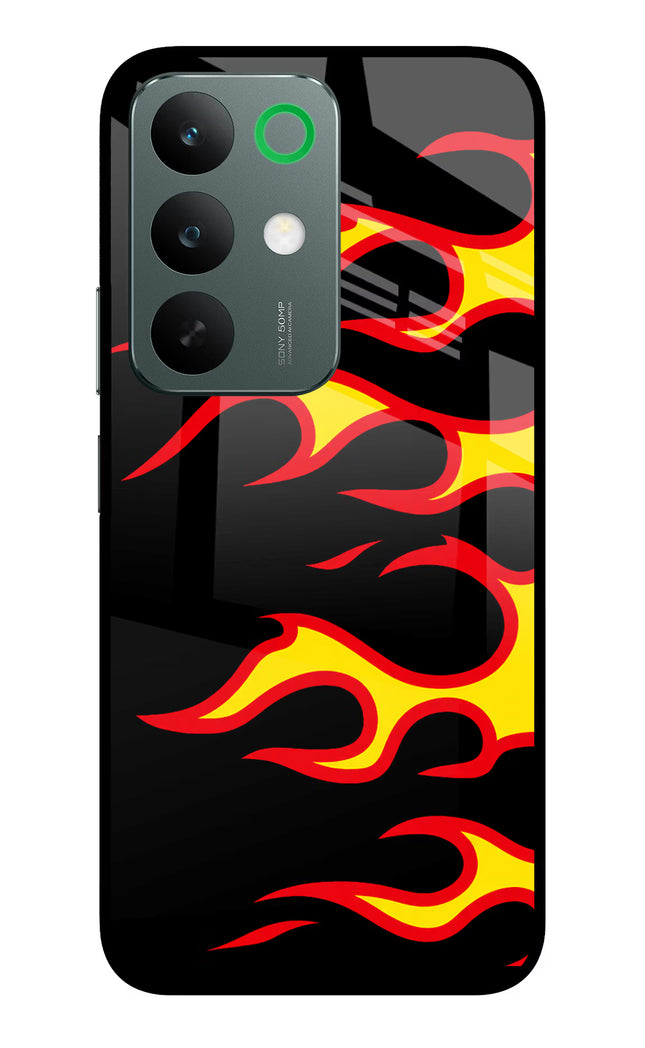 Side Sweep Flames Realme C85 5G Glass Case Back Cover by Casekaro